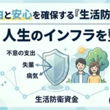 【金融】#4 自由と安心を確保する『生活防衛資金』/図解：人生のインフラを整える【初心者】