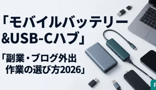 ブログ・副業の外出作業を支えるモバイルバッテリーとUSBハブの選び方2026年版